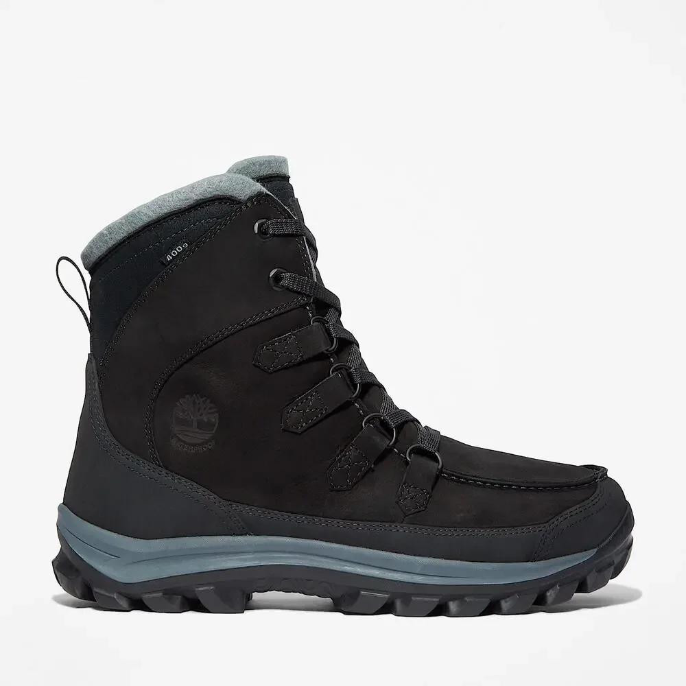 TIMBERLAND MEN'S 8 CHILLBERG WATERPROOF WINTER BOOT BLACK NUBUCK NIB